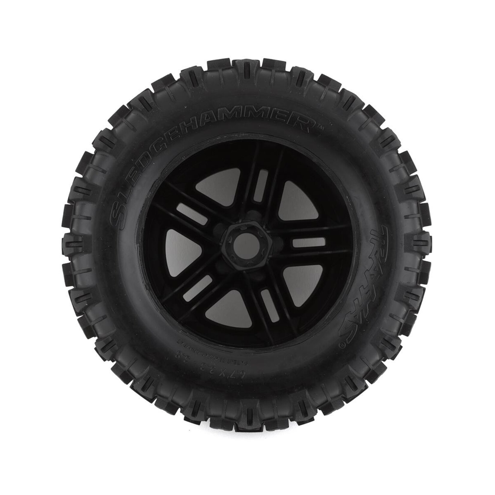 Traxxas Traxxas Sledge Pre-Mounted 3.8" Sledgehammer Tires (Black) (2) w/17mm Hex #9672