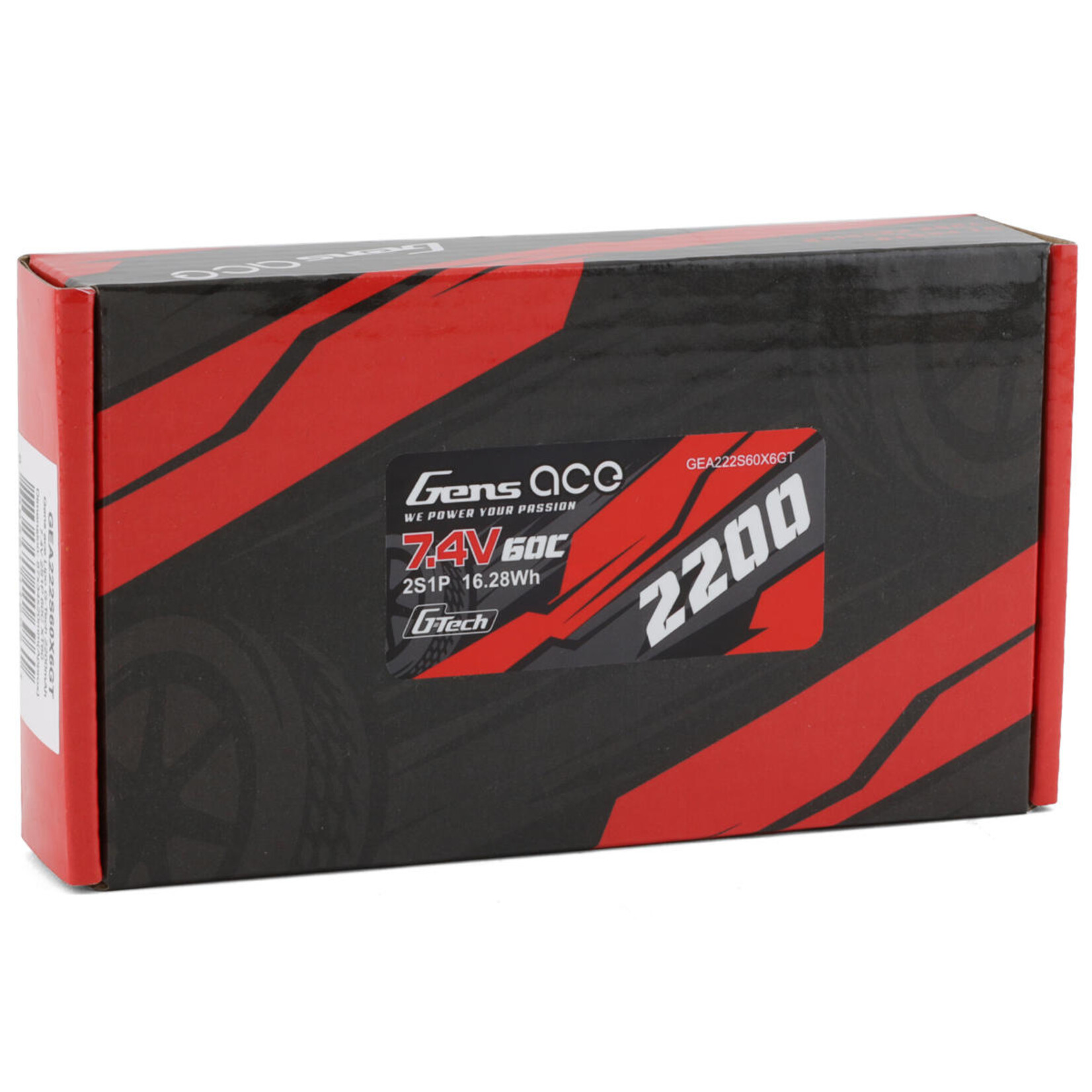 Gens Ace #GEA222S60X6GT Gens Ace 2S G-Tech Smart LiPo Battery 60C (7.4V/2200mAh) w/XT-60 Connector