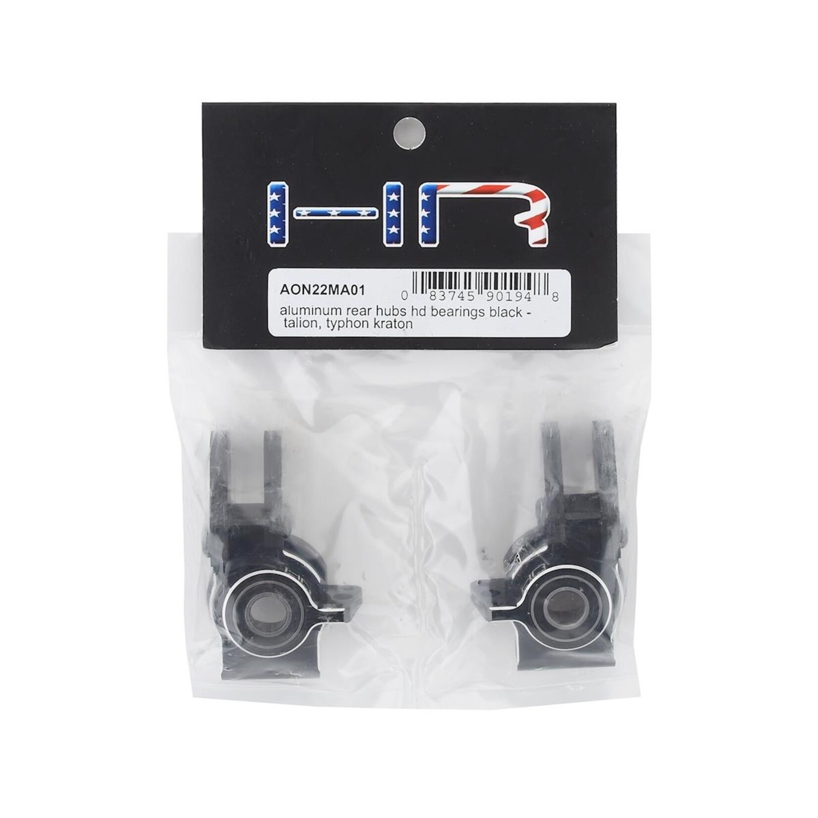Hot Racing #AON22MA01 Hot Racing Arrma 6S Aluminum Rear Hubs w/Heavy Duty Bearings (Black) (2)