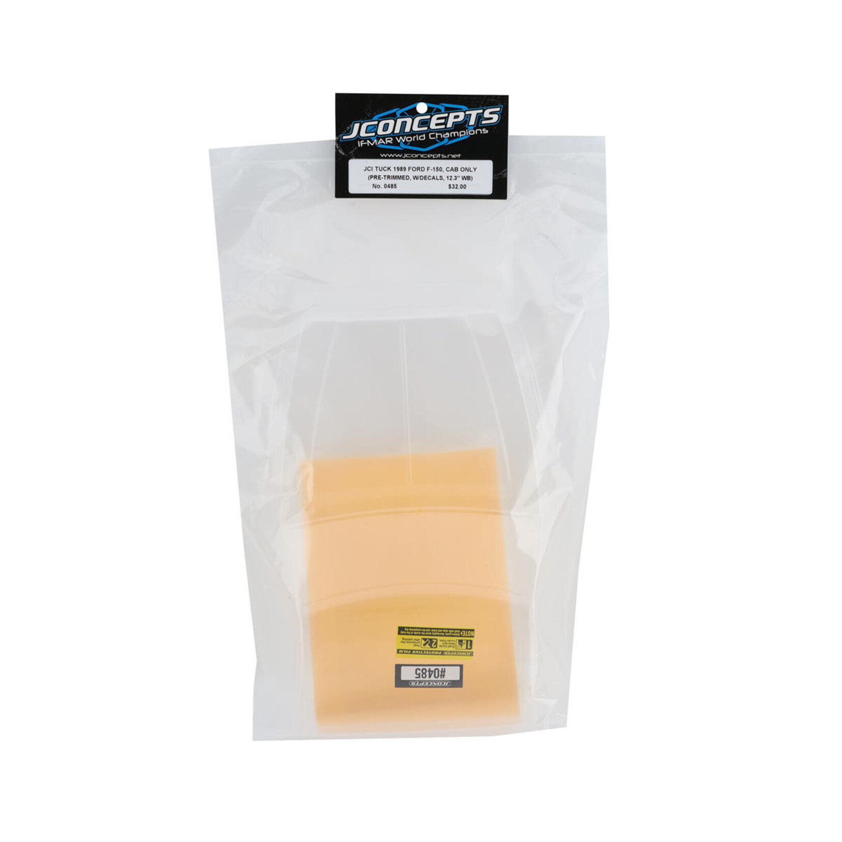 JConcepts #0485 JConcepts Tuck 1989 Ford F-150 Rock Crawler Body (Cab Only) (Clear) (12.3")