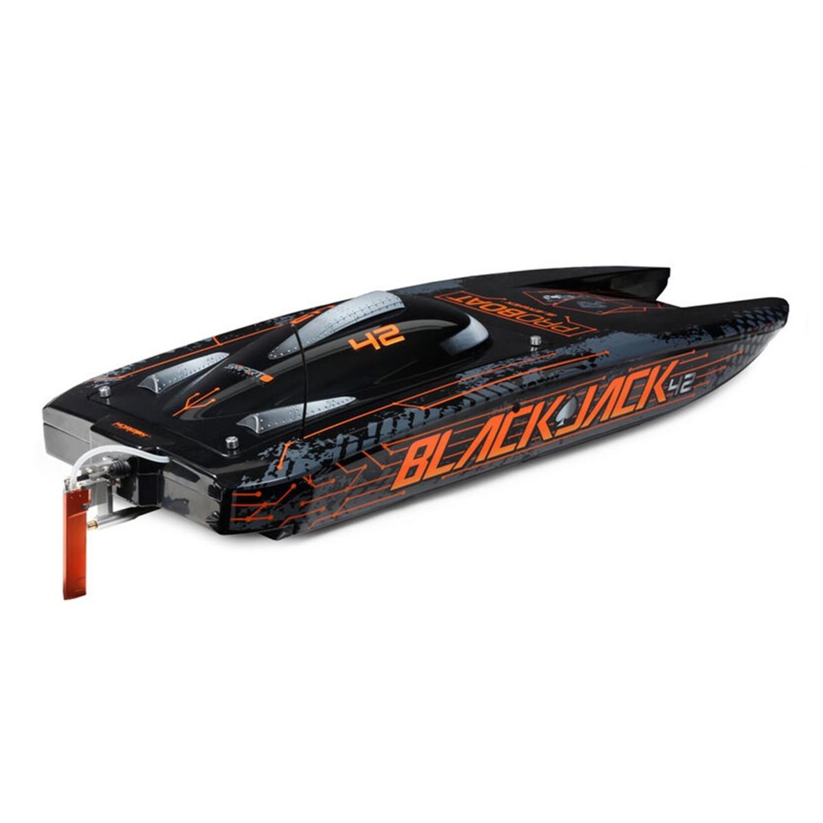 Pro Boat Pro Boat Blackjack 42" 8S Brushless RTR Electric Catamaran (Black/Orange) w/2.4GHz Radio System #PRB08043T1