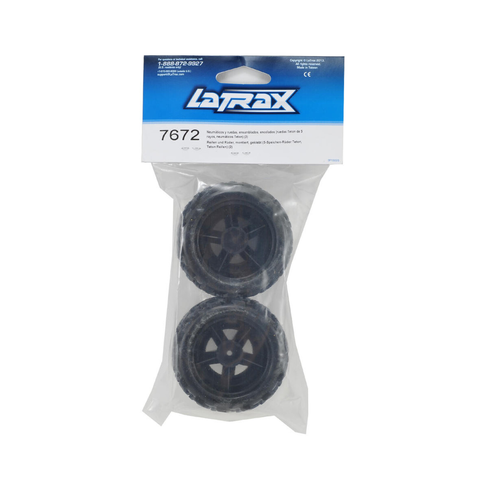 LaTrax LaTrax Assembled Teton 5-Spoke Wheels & Tires (2) #7672