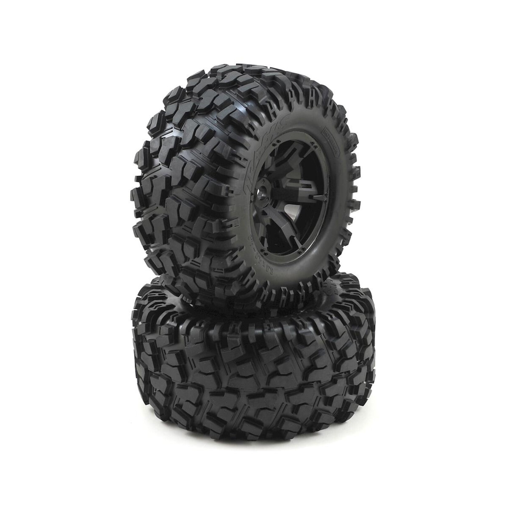 Traxxas #7772X  Traxxas X-Maxx Pre-Mounted Tires & Wheels (Black) (2) (8S Rated)