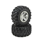 Traxxas #7772R  Traxxas X-Maxx Pre-Mounted Tires & Wheels (Satin Chrome) (2)