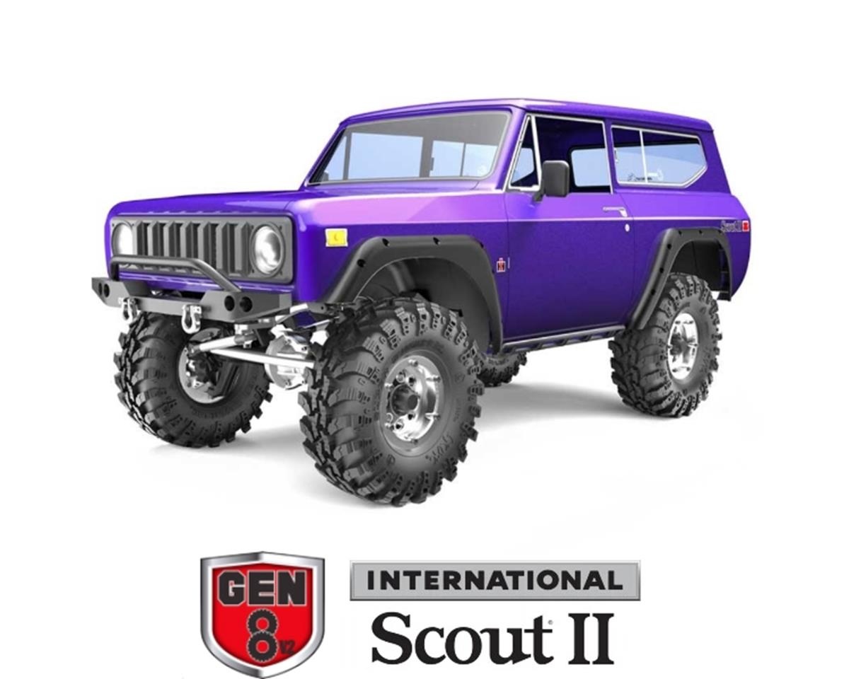 RedCat Racing Gen8 V2 International Scout II 1 10 4WD RTR Scale Rock Crawler w 2.4GHz Radio Purple GEN8 V2 PURPLE Hobby Time RC