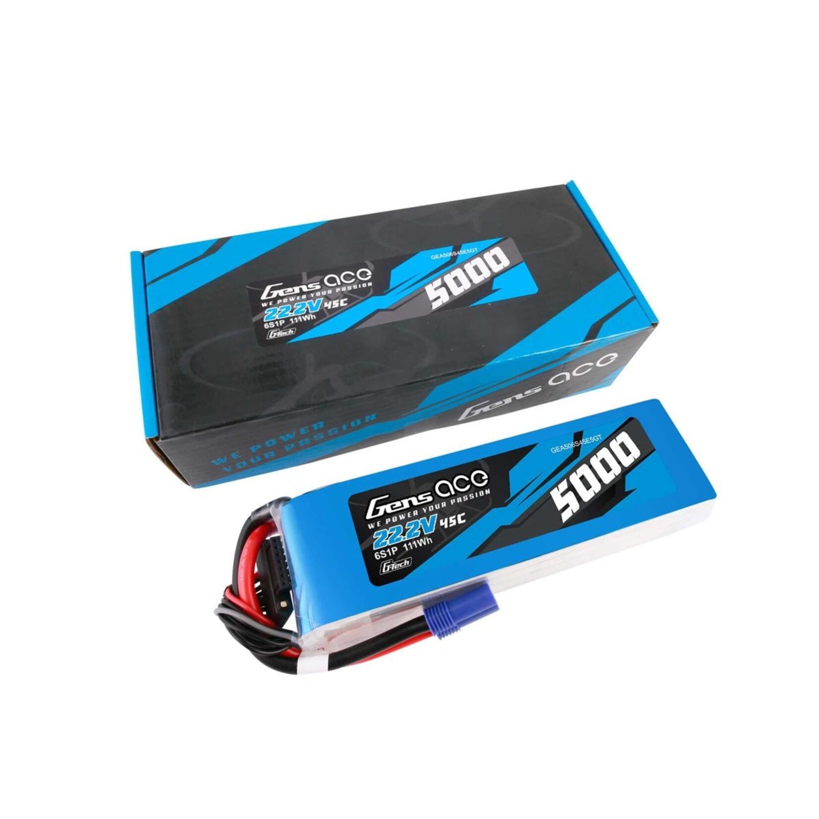 Gens Ace #GEA506S45E5GT Gens Ace G-Tech Smart 6S LiPo Battery 45C (22.2V/5000mAh) w/EC5 Connector