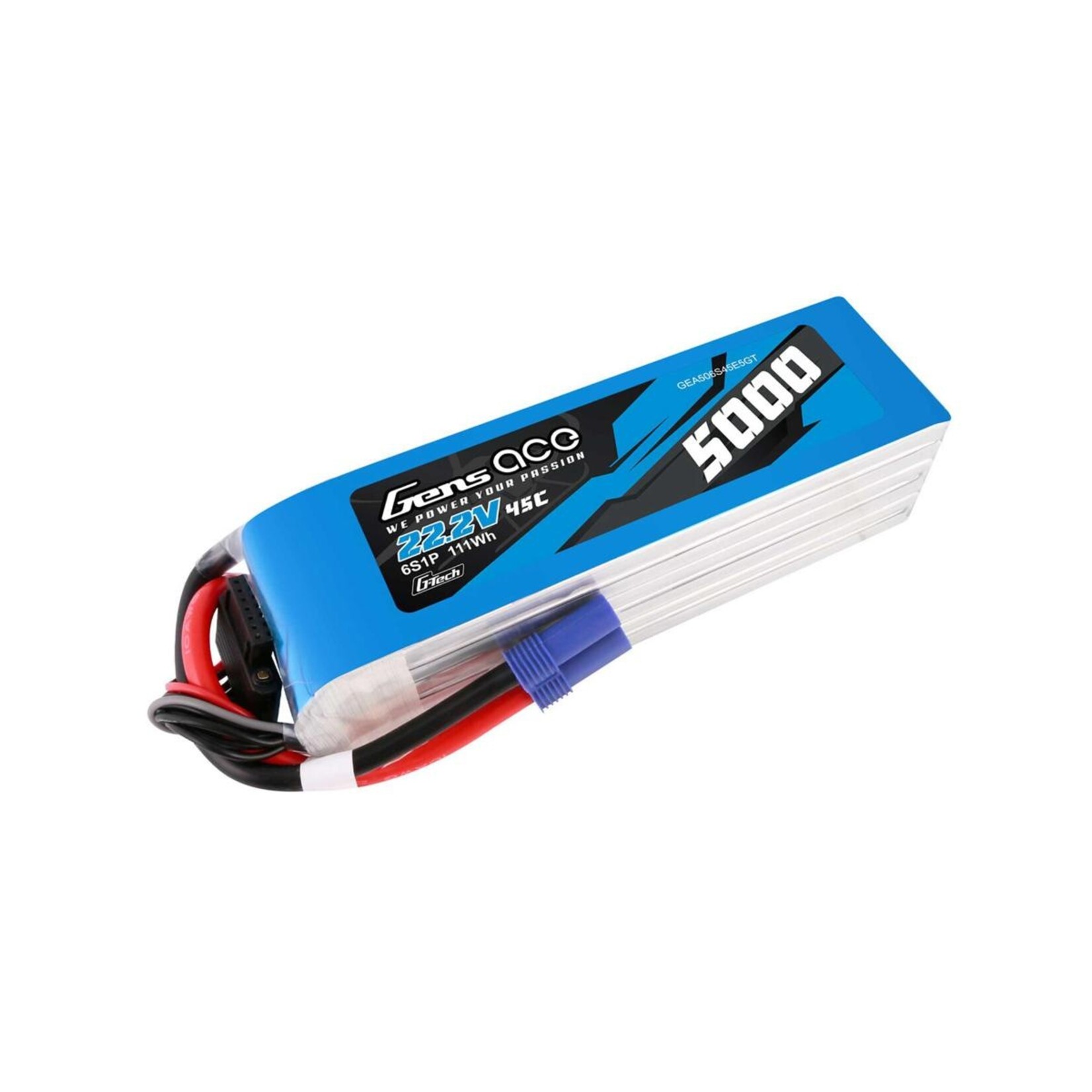 Gens Ace #GEA506S45E5GT Gens Ace G-Tech Smart 6S LiPo Battery 45C (22.2V/5000mAh) w/EC5 Connector