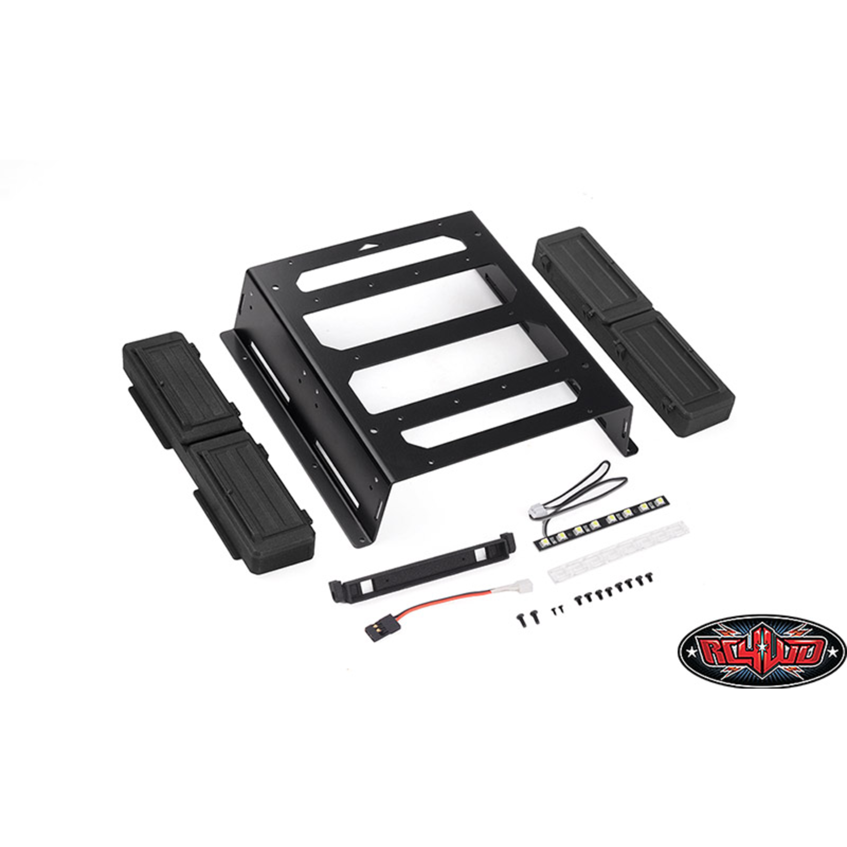 RC4WD CChand Rear Bed Rack And Tool Box W/ Light Bar for