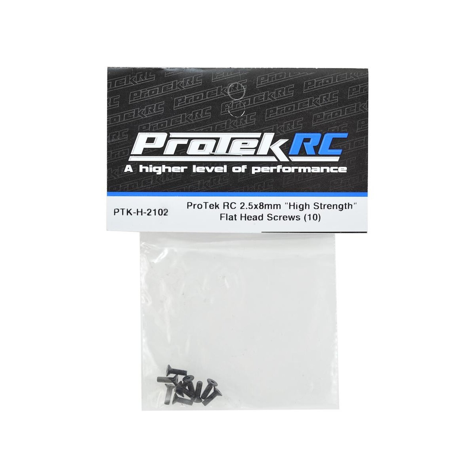 ProTek RC #PTK-H-2102 ProTek RC 2.5x8mm "High Strength" Flat Head Screws (10)