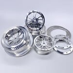 Reefs RC Reefs RC KURL Beadlock Aluminum 2.2/3.0" Drag Wheels (4pcs) w/Rings and Hardware #REEFS89