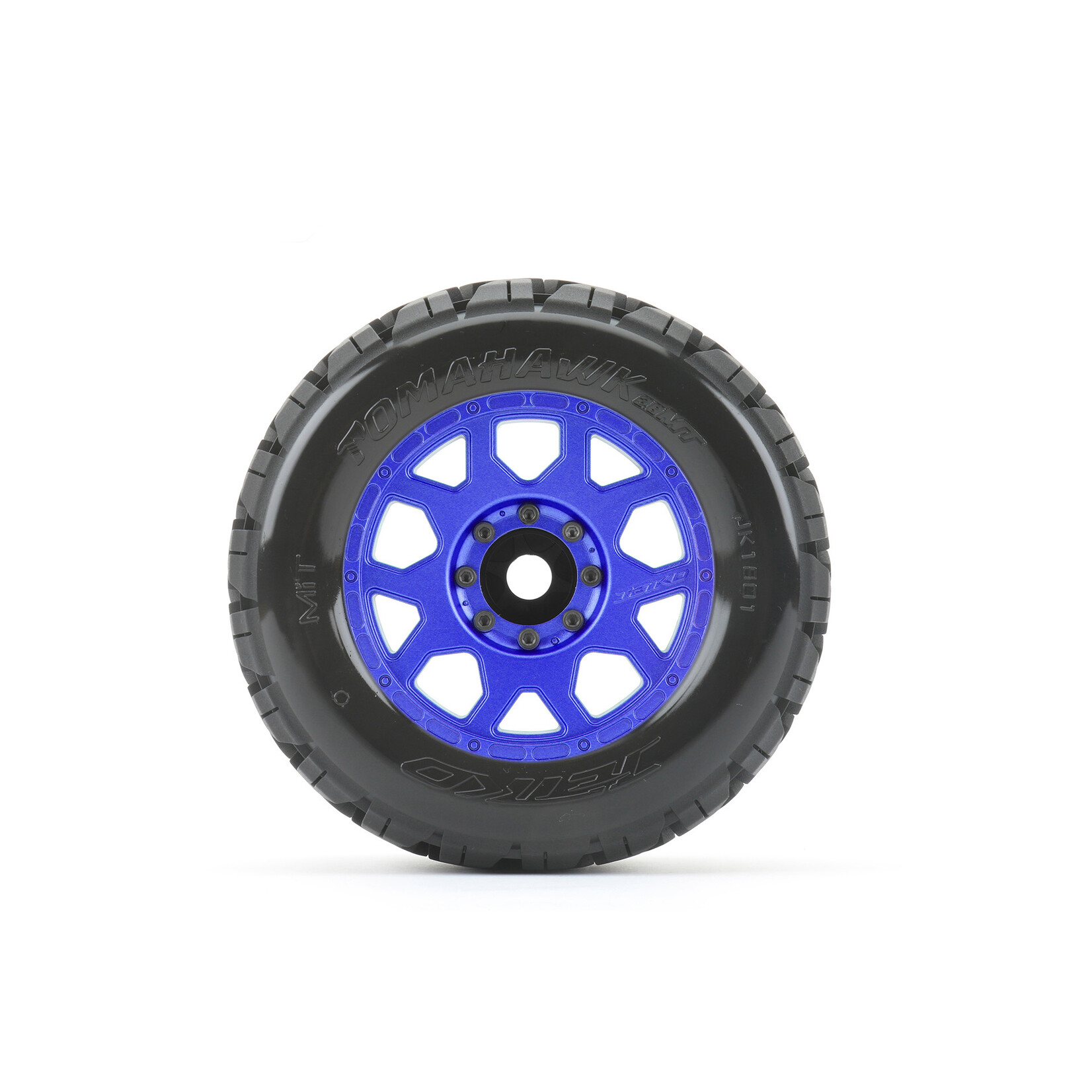 Jetko Tires Jetko Tires 1/8 MT 3.8" EX-Tomahawk Pre-Mounted Tires (Blue) #JKO1801CLMSGBB2