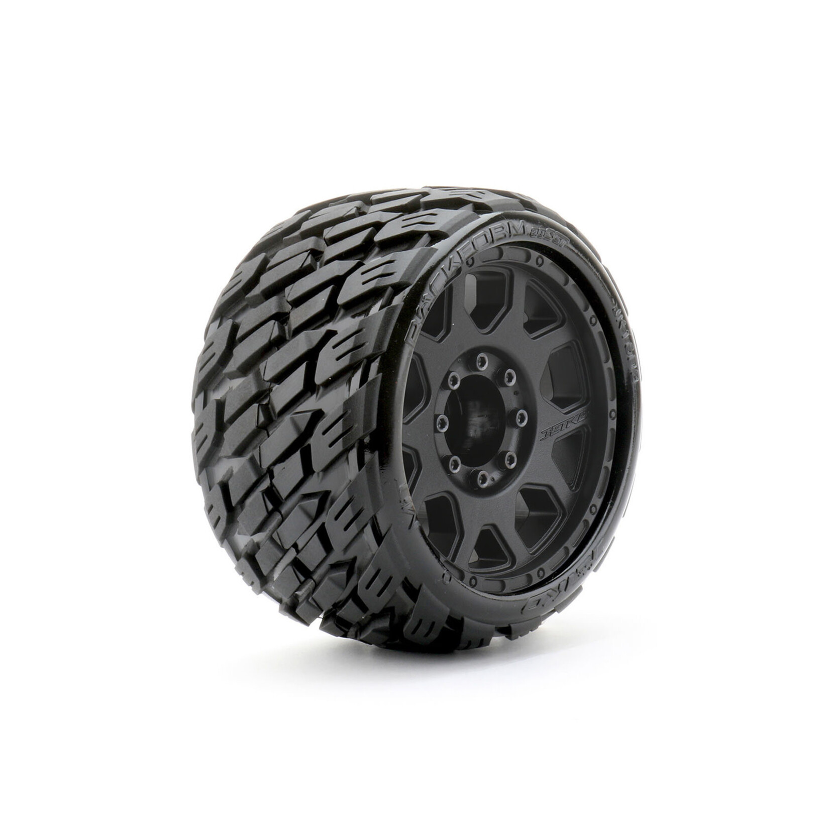 Jetko Tires Jetko Tires 1/8 SGT 3.8" EX-Rockform Pre-Mounted Tires (Black) #JKO1603CBMSGBB2