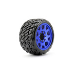 Jetko Tires Jetko Tires 1/8 SGT 3.8" EX-Rockform Pre-Mounted Tires (Blue) #JKO1603CLMSGBB2
