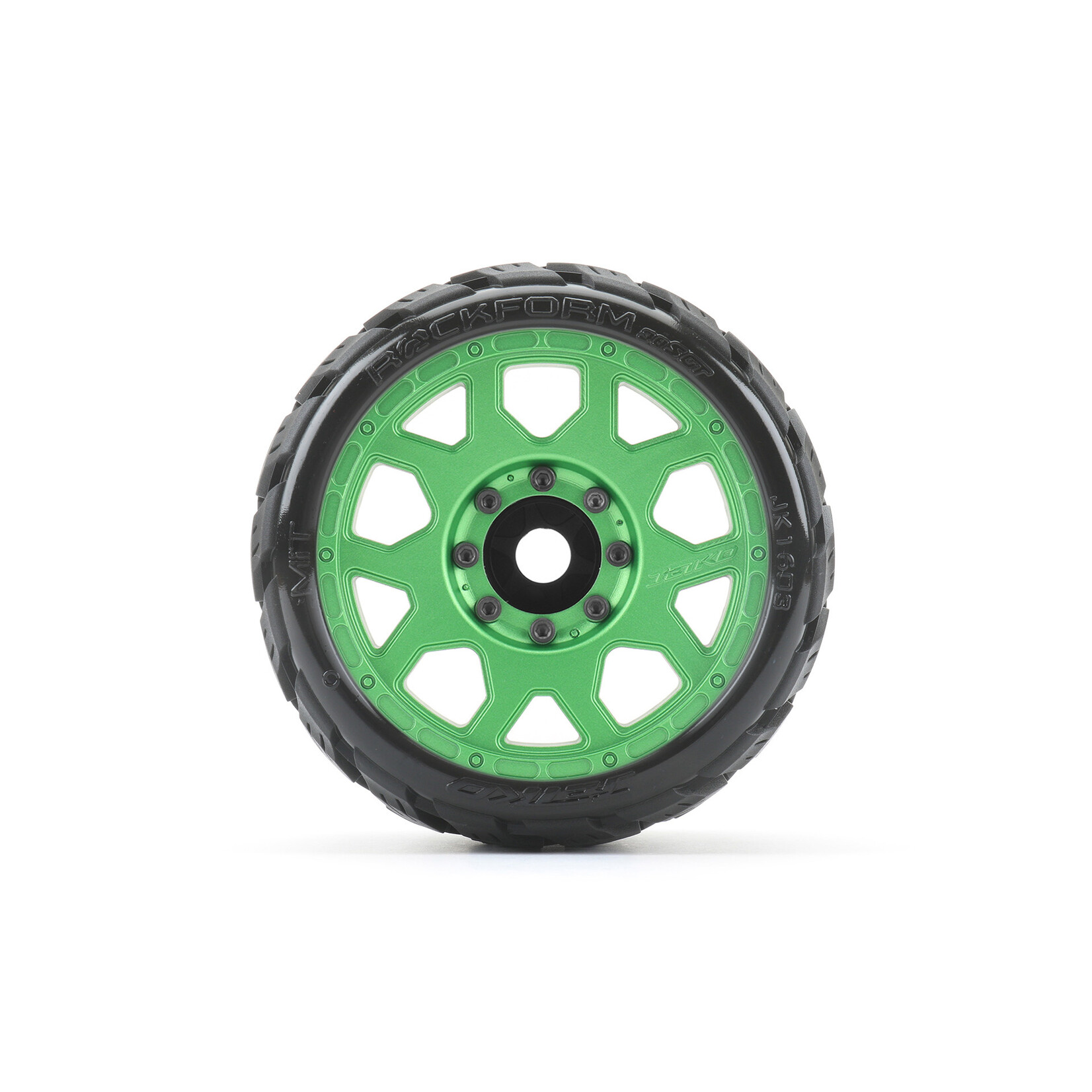 Jetko Tires #JKO1603CGMSGBB2  Jetko Tires 1/8 SGT 3.8" EX-Rockform Pre-Mounted Tires (Green)