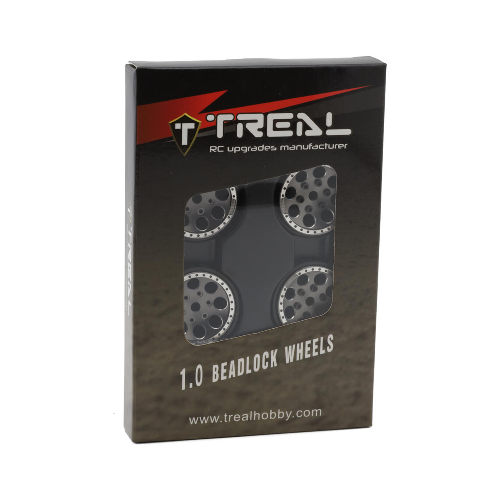 Treal Treal Hobby 1.0" 8-Hole Beadlock Wheels (Grey) (4) (22g) #X002P8XKPD