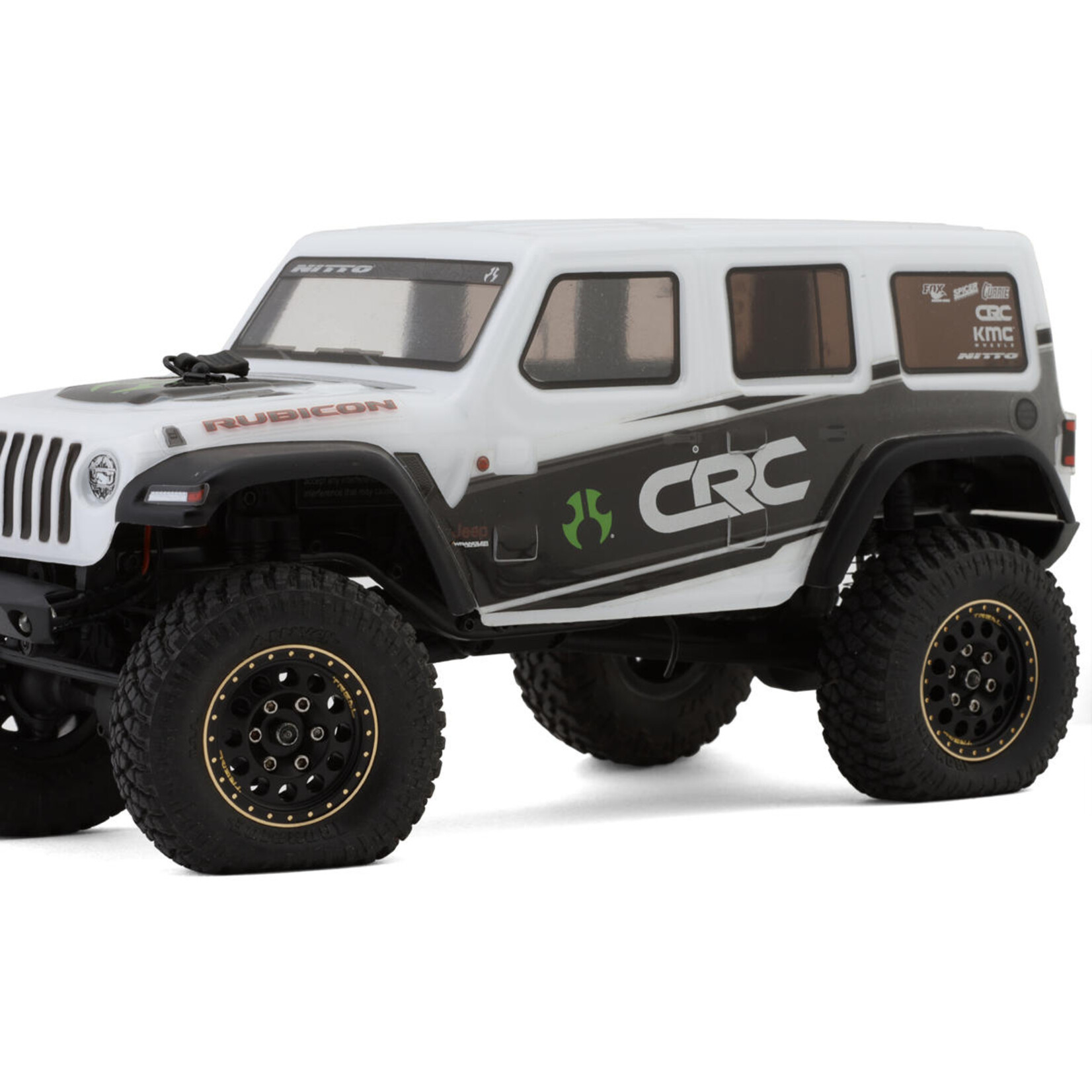 Treal #X0039345J3 Treal Hobby Type A 1.0" 12-Hole Brass Beadlock Wheels (Black) (4) (40g)