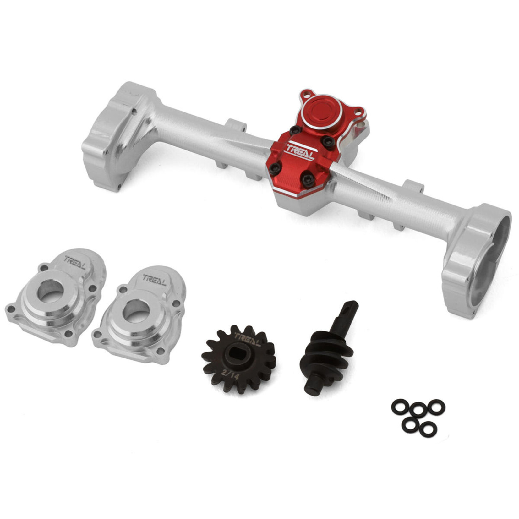 Treal #X003DW5VYX Treal Hobby Axial SCX24 Aluminum Rear Portal Axle Upgrade Kit (Silver)