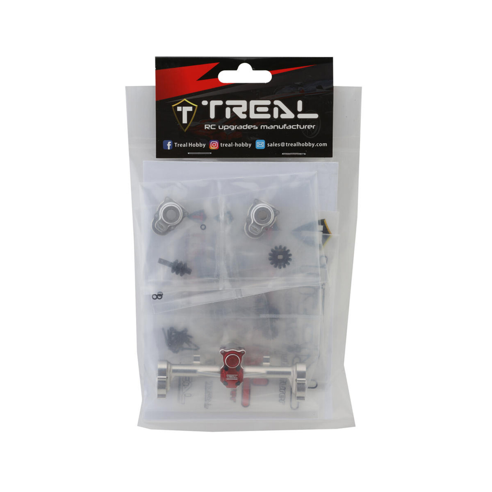 Treal Treal Hobby Axial SCX24 Aluminum Rear Portal Axle Upgrade Kit (Silver) #X003DW5VYX