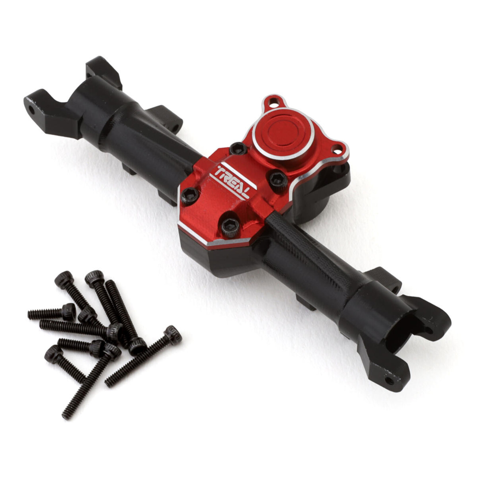 Treal #X002KM1HGX Treal Hobby Axial SCX24 Aluminum Front Axle (Black/Red)