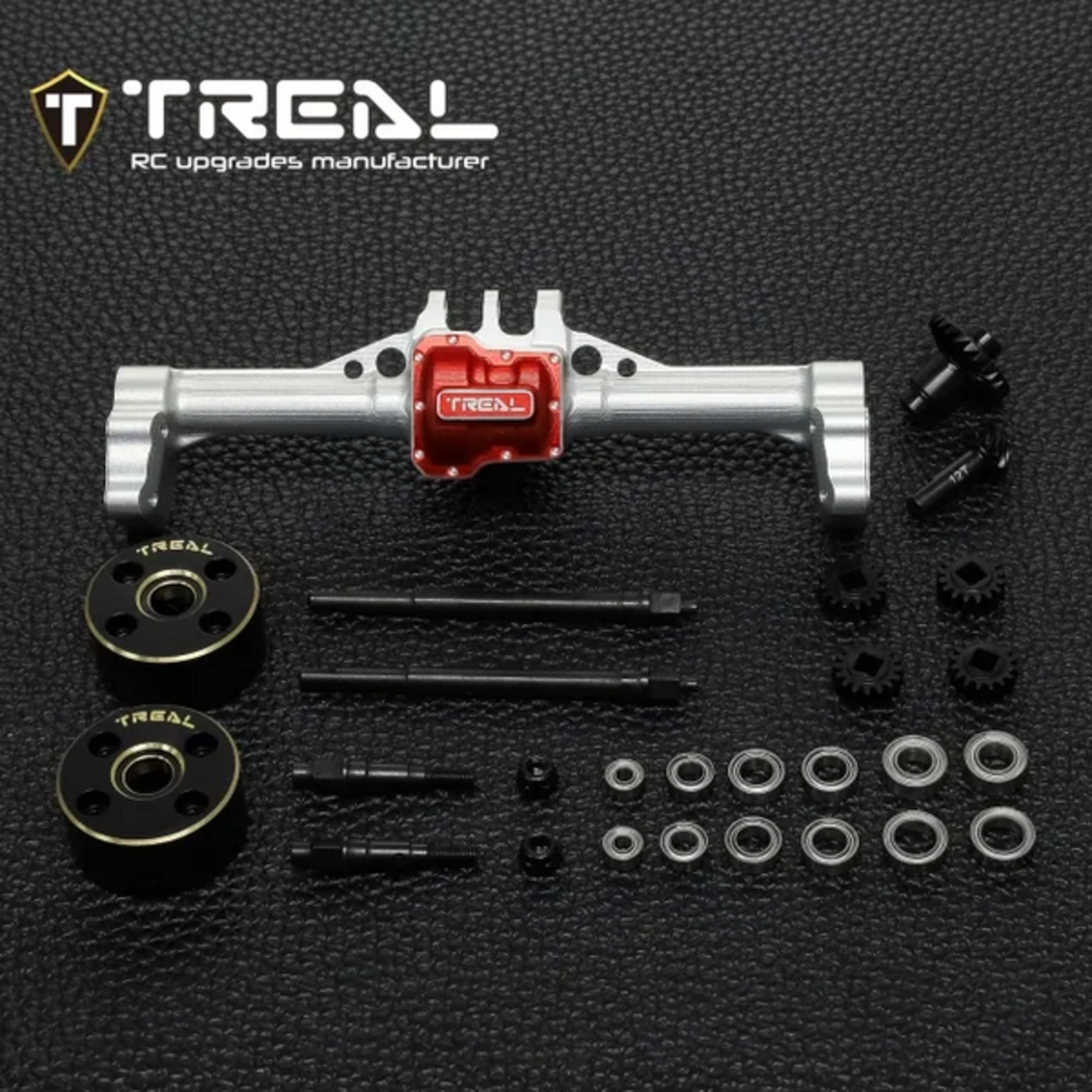 Treal #X003TM0TKX Treal Hobby TRX-4M Aluminum Rear Portal Axle (Silver)