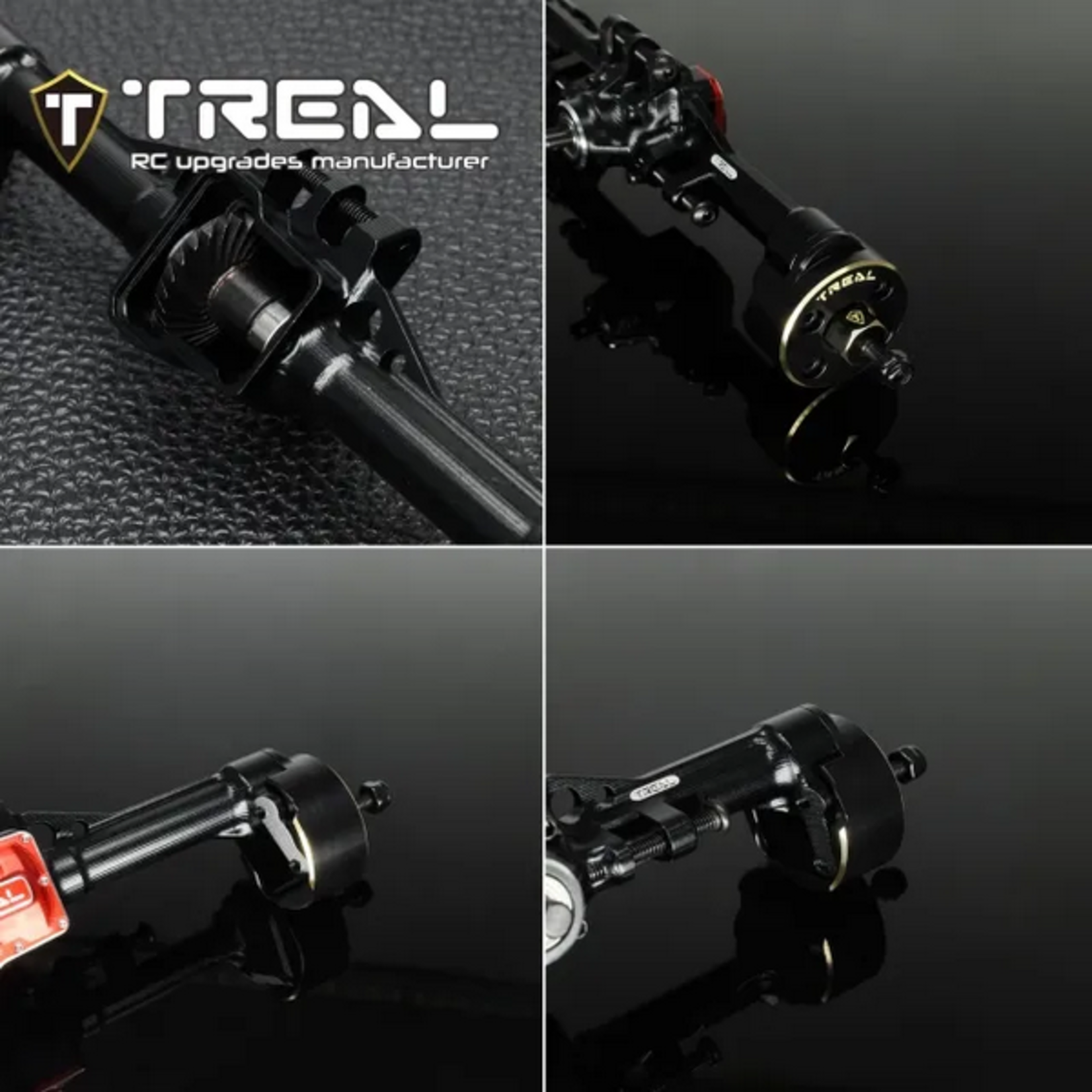 Treal Treal Hobby TRX-4M Aluminum Front Portal Axle (Black) #X003TLIV3L