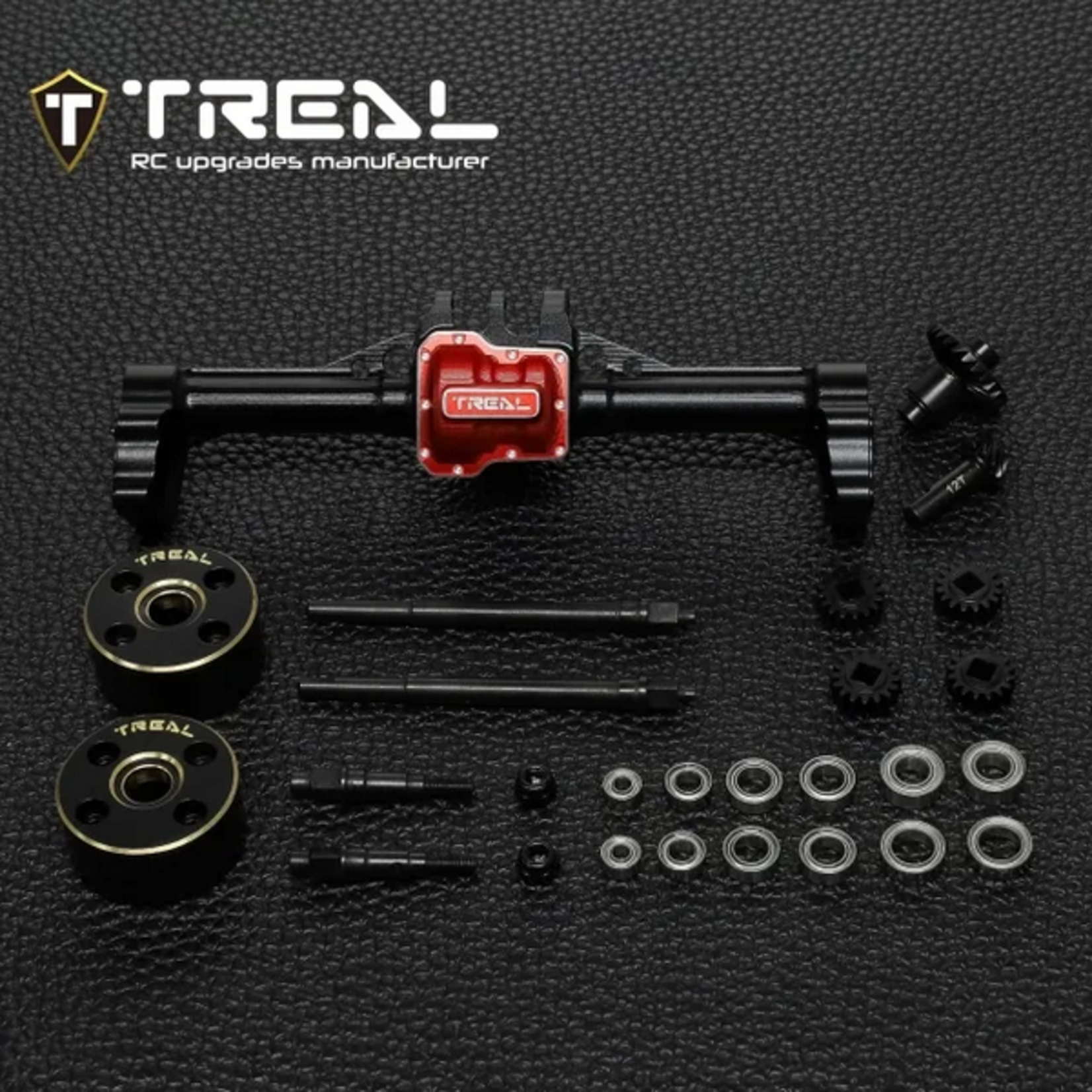Treal Treal Hobby TRX-4M Aluminum Front Portal Axle (Black) #X003TLIV3L