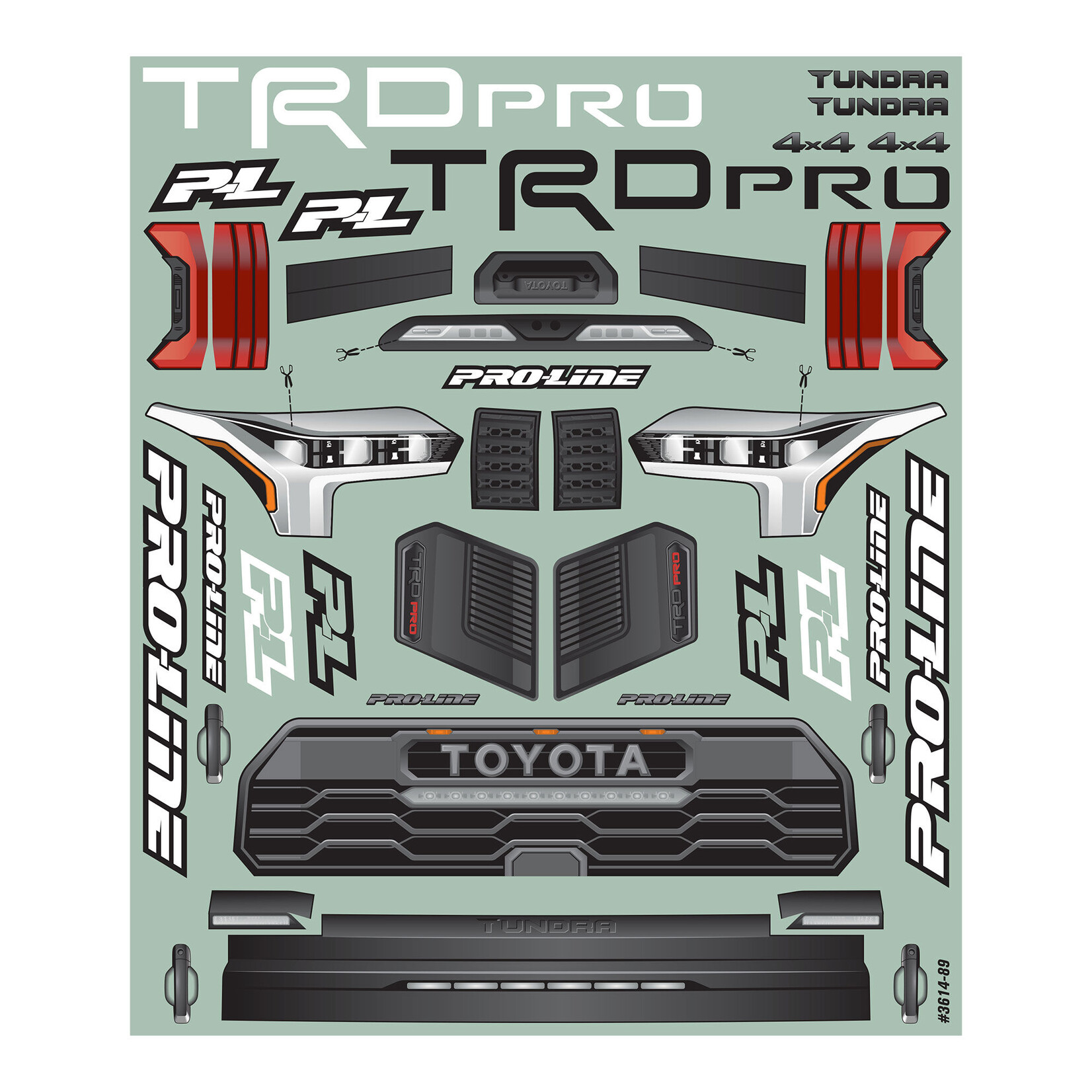 Pro-Line #361400 Pro-Line 1/10 2023 Toyota Tundra TRD Pro Body (Clear)