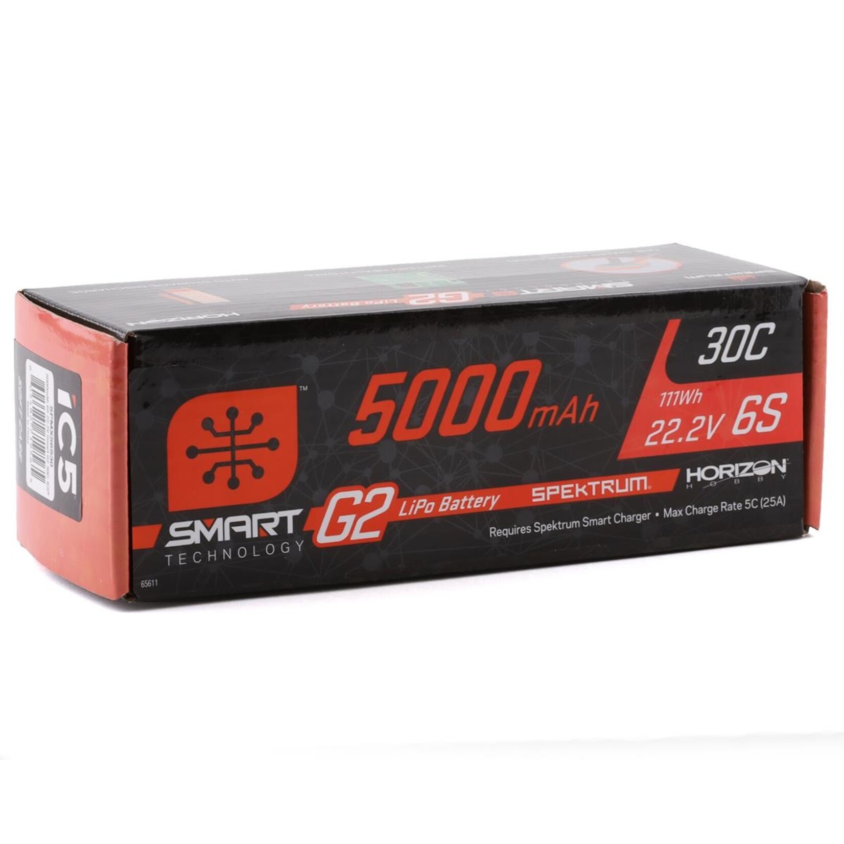 Spektrum #SPMX56S30 Spektrum RC 6S Smart G2 LiPo 30C Battery Pack (22.2V/5000mAh) w/IC5 Connector