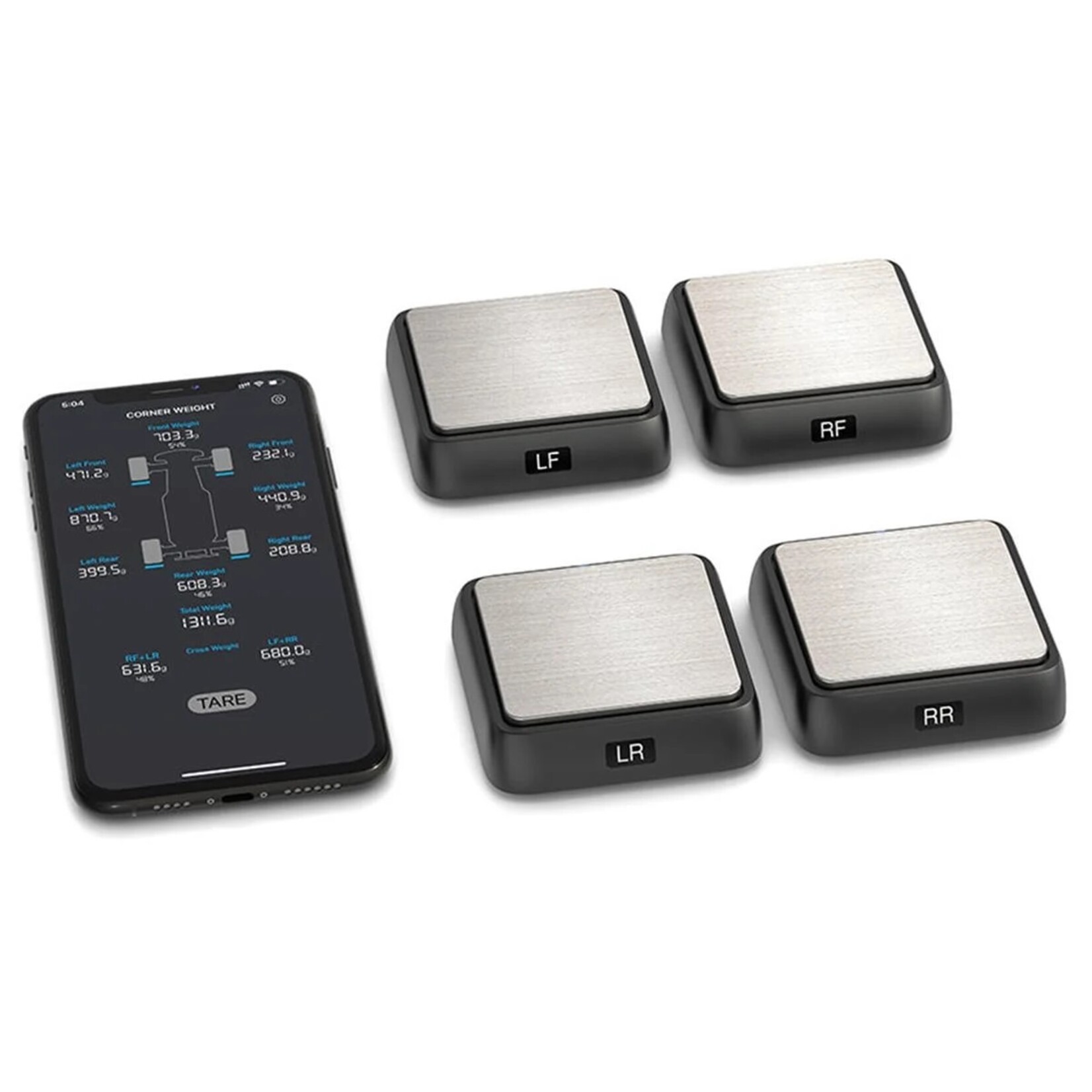 SkyRC #SCWS2000  SkyRC Bluetooth Corner Weight Scale System w/4 Scales