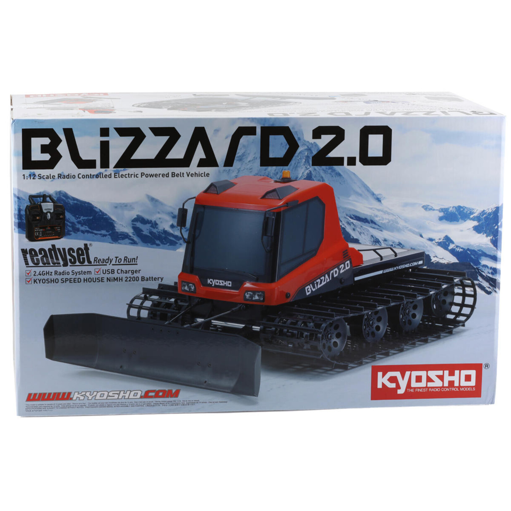 Kyosho Kyosho Blizzard 2.0 1/12 Scale ReadySet All Terrain Snow Cat w/2.4GHz Radio, Battery & Charger #34902C