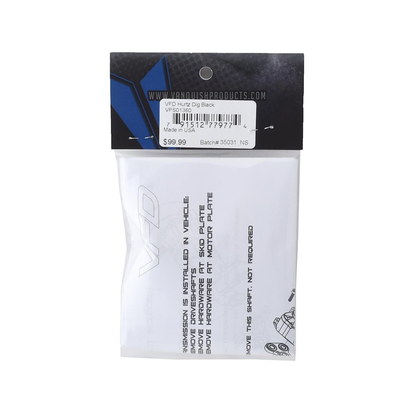 Vanquish Products #VPS01360 Vanquish Products VS4-10 Pro Aluminum VFD Hurtz Shifter 3-Position Dig (Black)