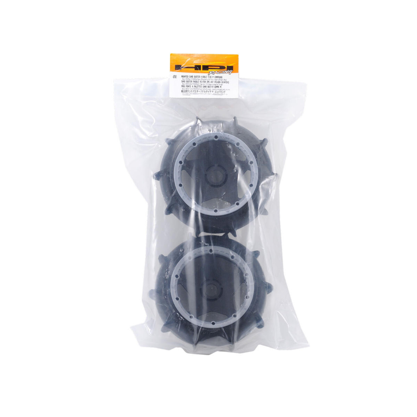 HPI Racing #4741  HPI Pre-Mounted Sand Buster Rear Paddle Tire w/Black Wheel (2)