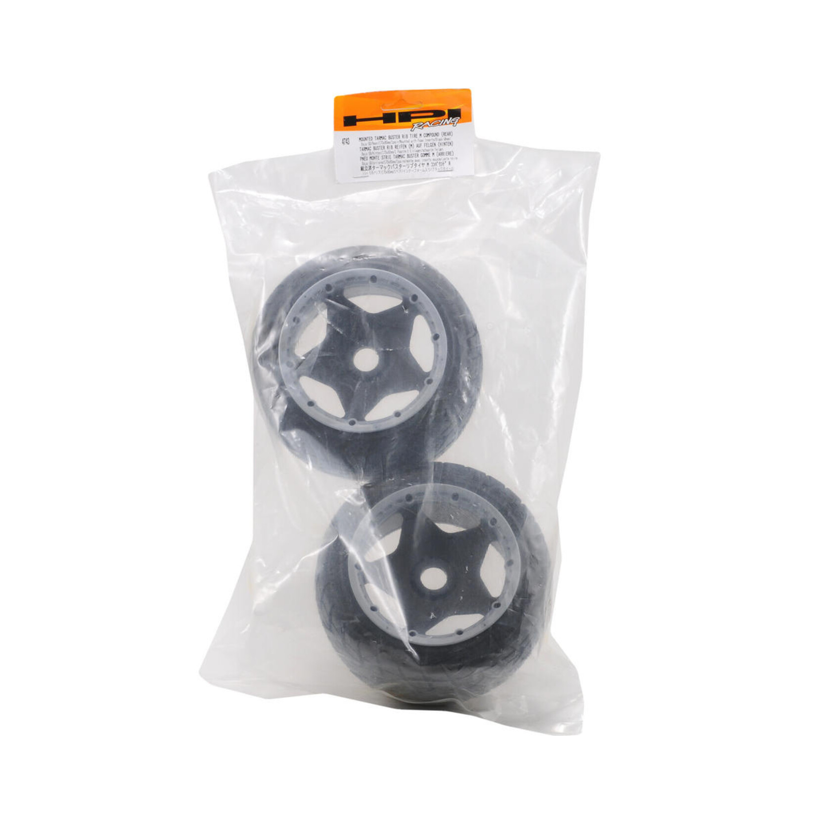 HPI Racing HPI Racing Mounted Tarmac Buster Rib Tire M Compound  #4743