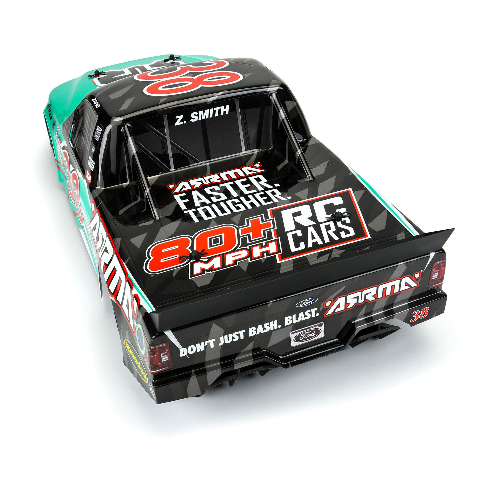 ARRMA #ARA410018  Arrma 1/7 2023 NASCAR Ford F-150 No.38 Infraction 6S Truck Body (Teal)