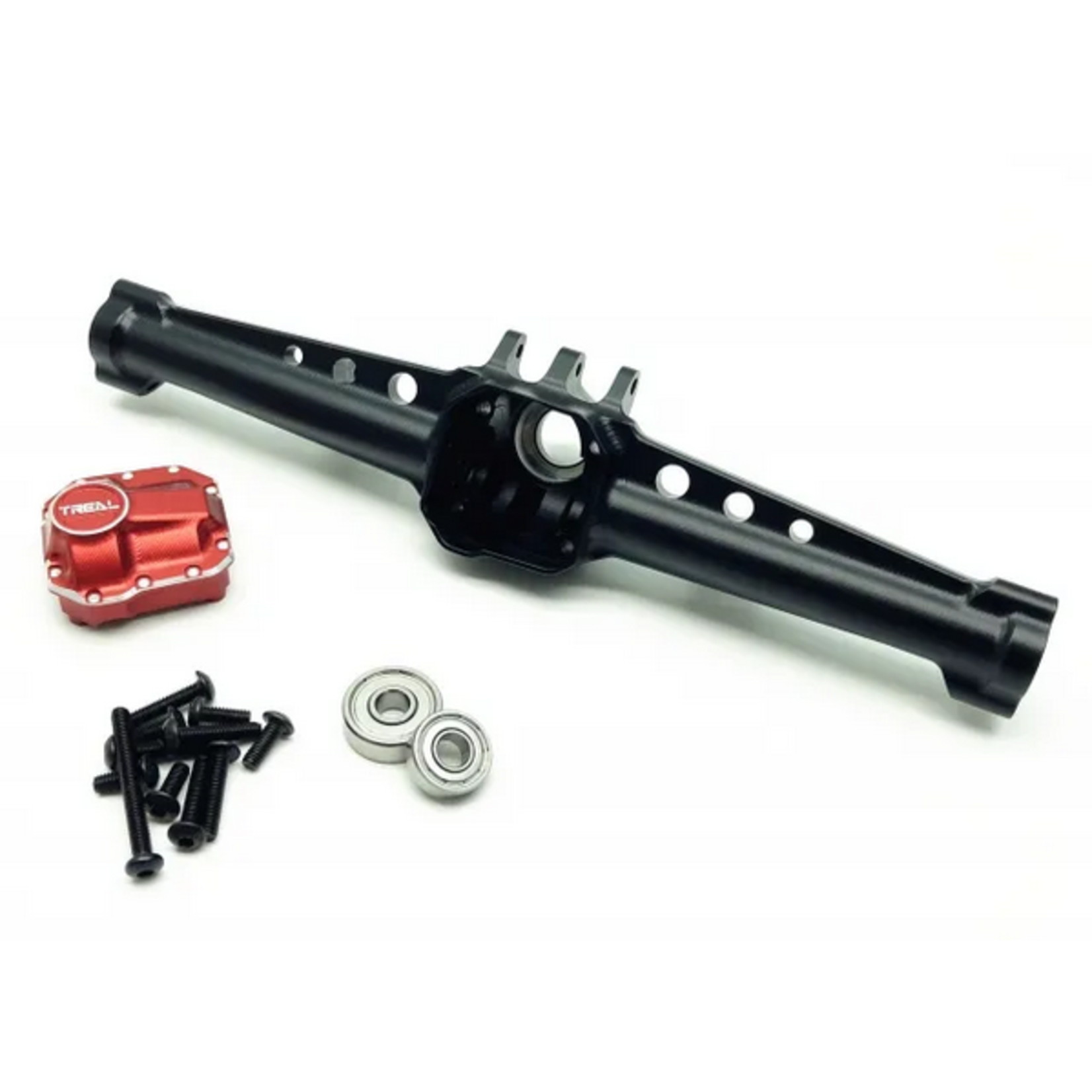 Treal #X002ZIFTH5 Treal Axial SCX10 II AR44 Rear Axle (Black/Red)