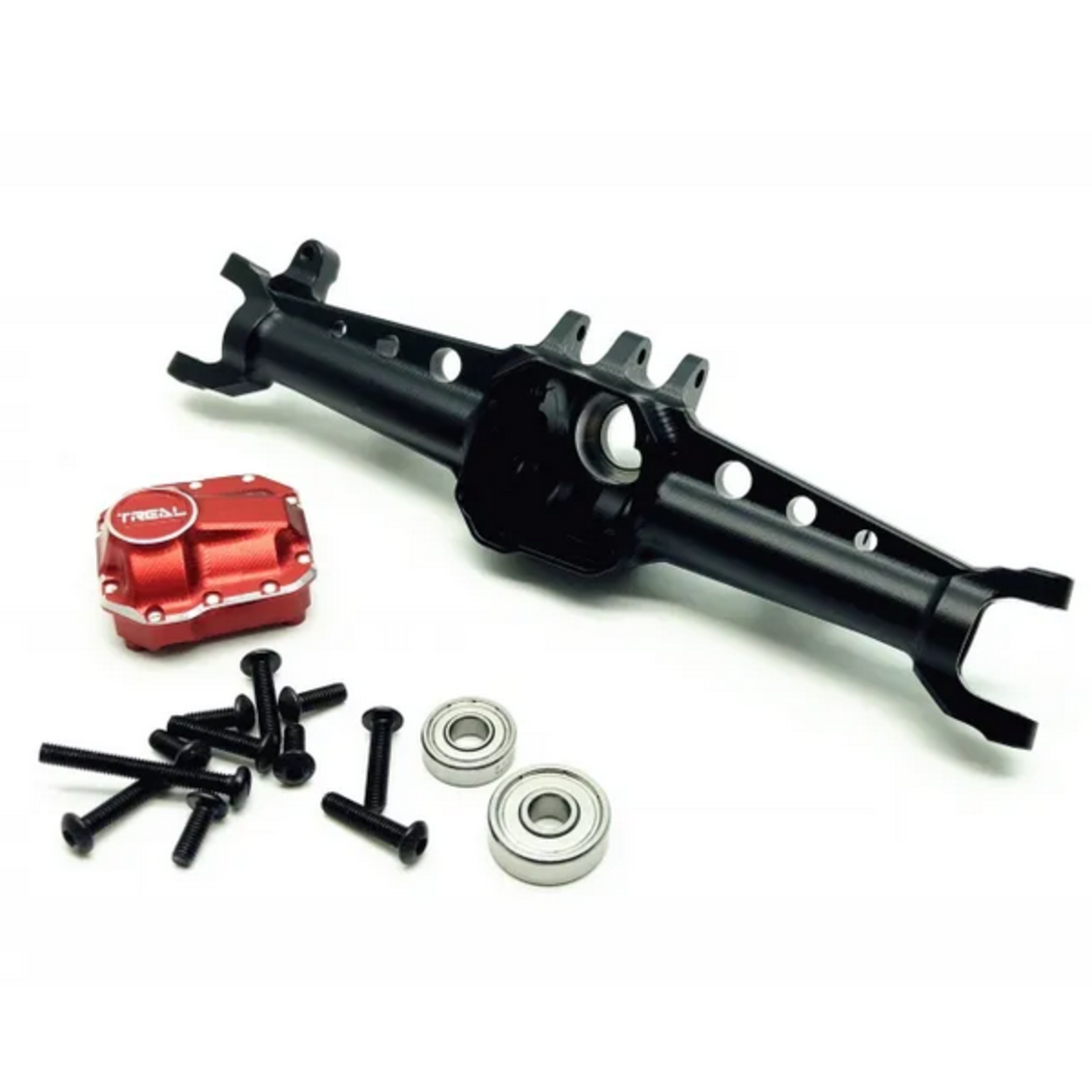 Treal #X002ZI7B2B Treal Axial SCX10 II AR44 Front Axle (Black/Red)