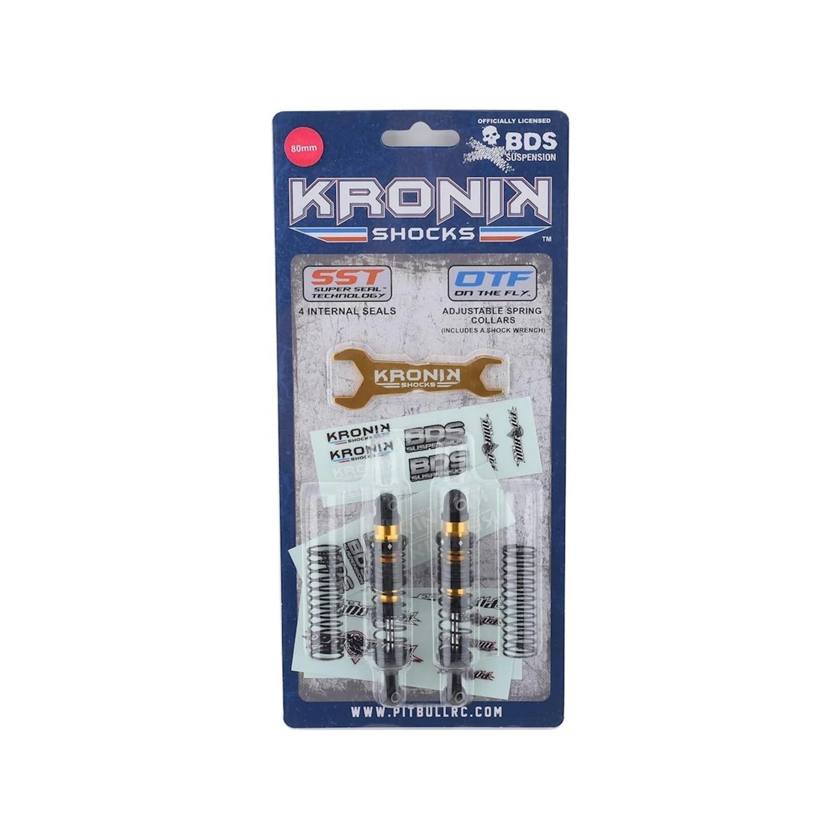 Pit Bull #PBS0003  Pit Bull Tires BDS Kronik 80mm Super Shocks (Gold) (2)