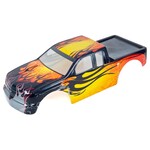 Redcat Racing #14050-Y  Redcat Rampage MT Pre-Painted Monster Truck Body (Yellow w/Black Flames)