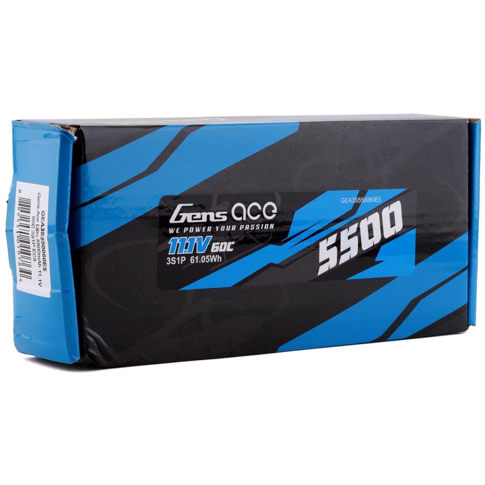 Gens Ace #GEA3S550060E5 Gens Ace 3s LiPo Battery 60C (11.1V/5500mAh) w/EC5 Connector