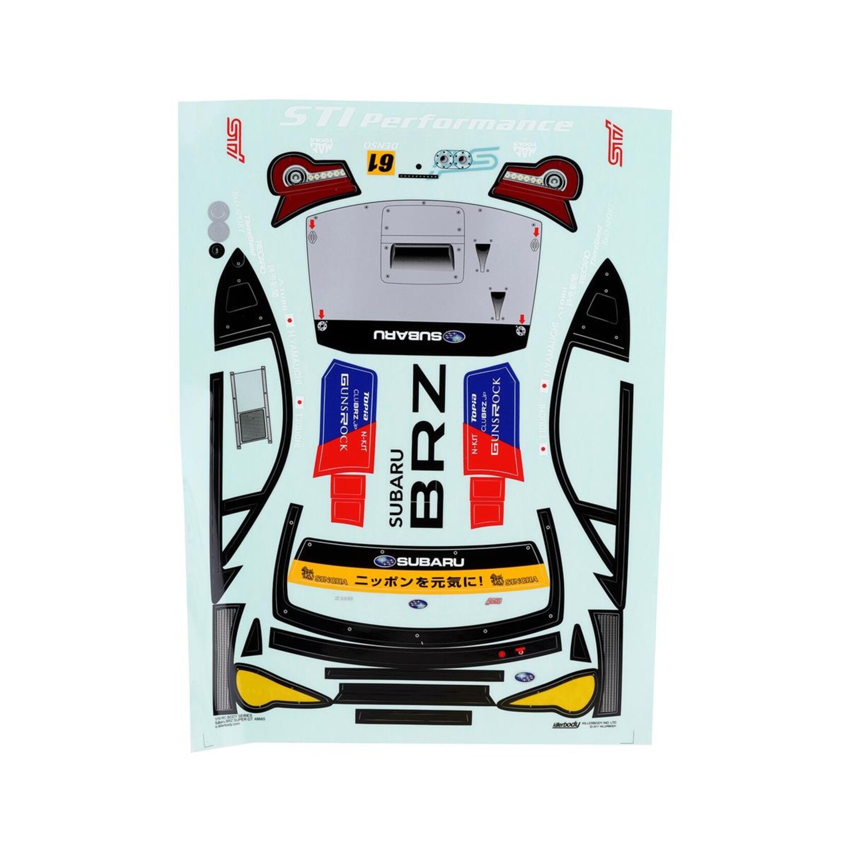 Killerbody #48736  Killerbody Subaru BRZ R&D Sport 1/10 Touring Car Body Kit (Clear)