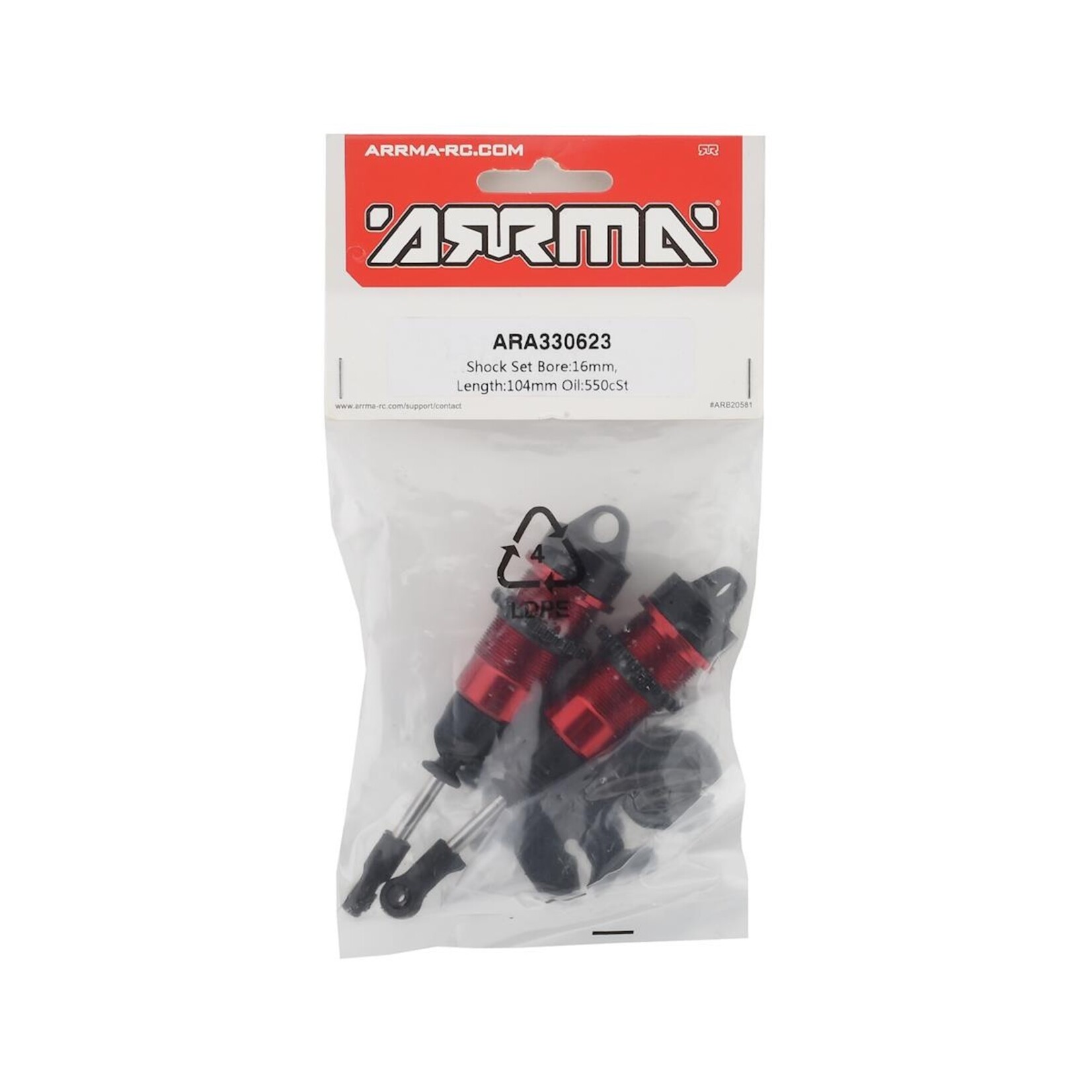 ARRMA #ARA330623  Arrma Typhon 6S BLX Front Shock Set (2) (104mm)