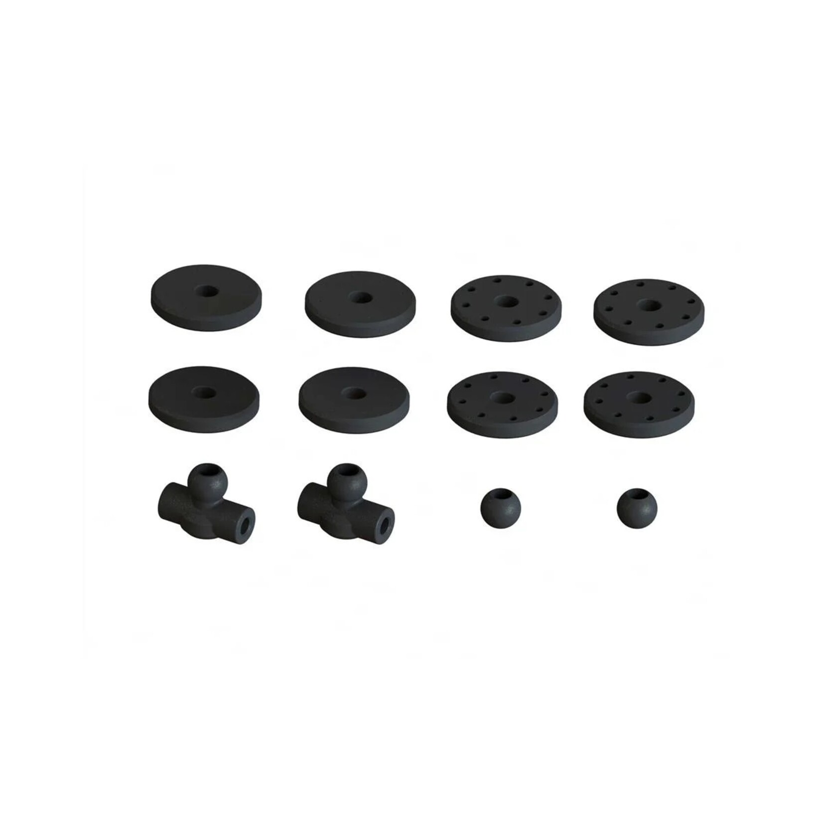 ARRMA #ARA330621  Arrma 115mm Pre-Assembled Front Shock Set (Red) (2)