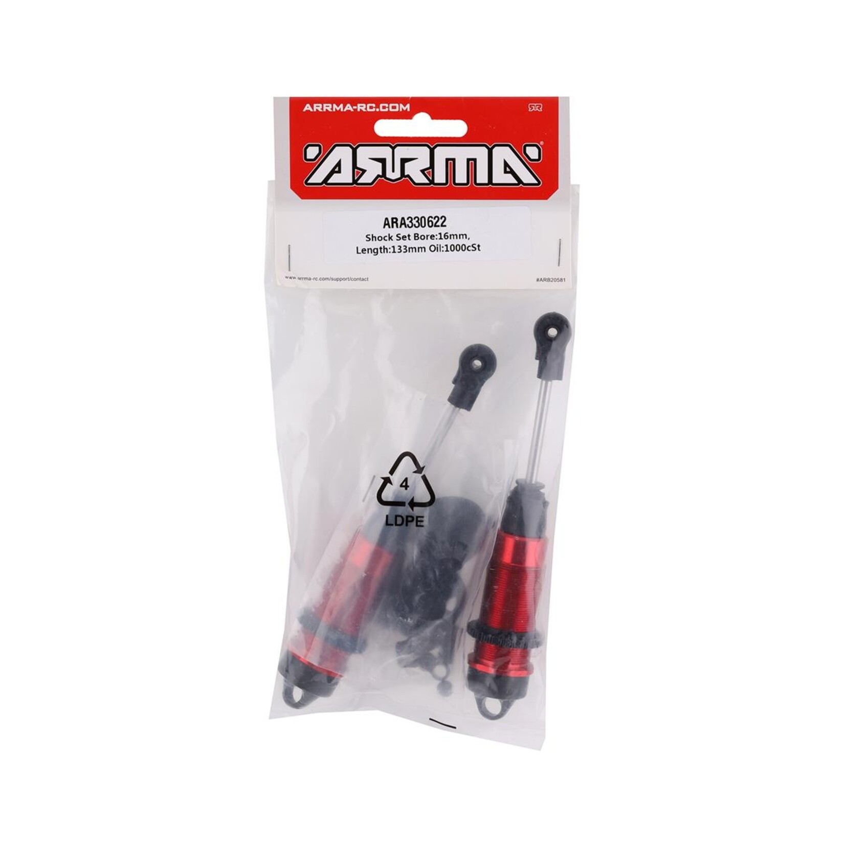 ARRMA #ARA330622  Arrma 6S Kraton/Notorious/Outcast 133mm Shock Set
