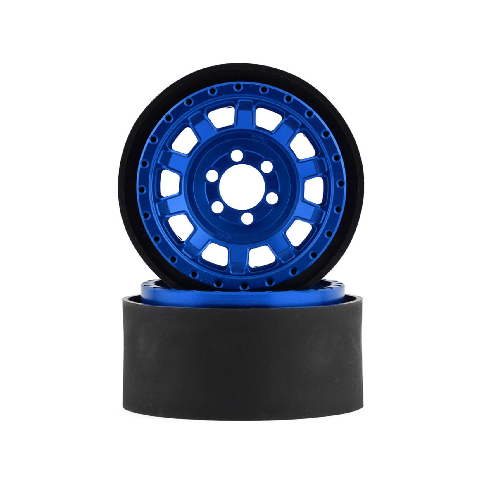 Vanquish Products #VPS08705 Vanquish Products KMC KM236 Tank 2.2" Beadlock Crawler Wheels (Blue) (2)