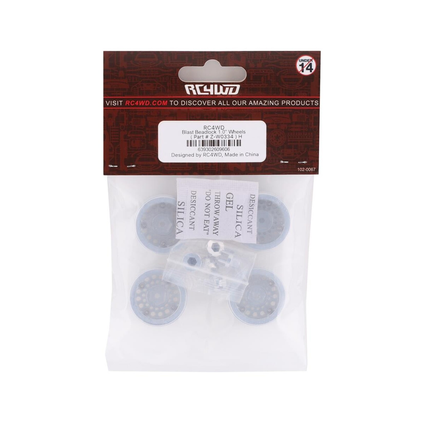 RC4WD #Z-W0334 RC4WD Blast Beadlock 1.0" Wheels (Silver) (4)