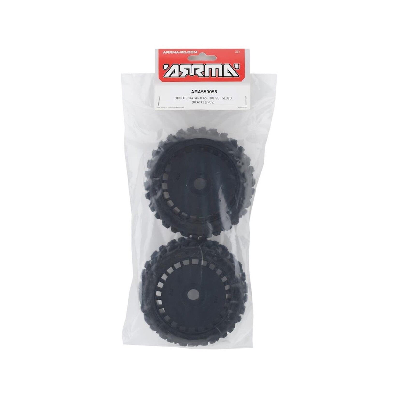 ARRMA #ARA550058 Arrma Pre-Mounted dBoots Katar B 6S Tire/Wheel Set (Black) (2)