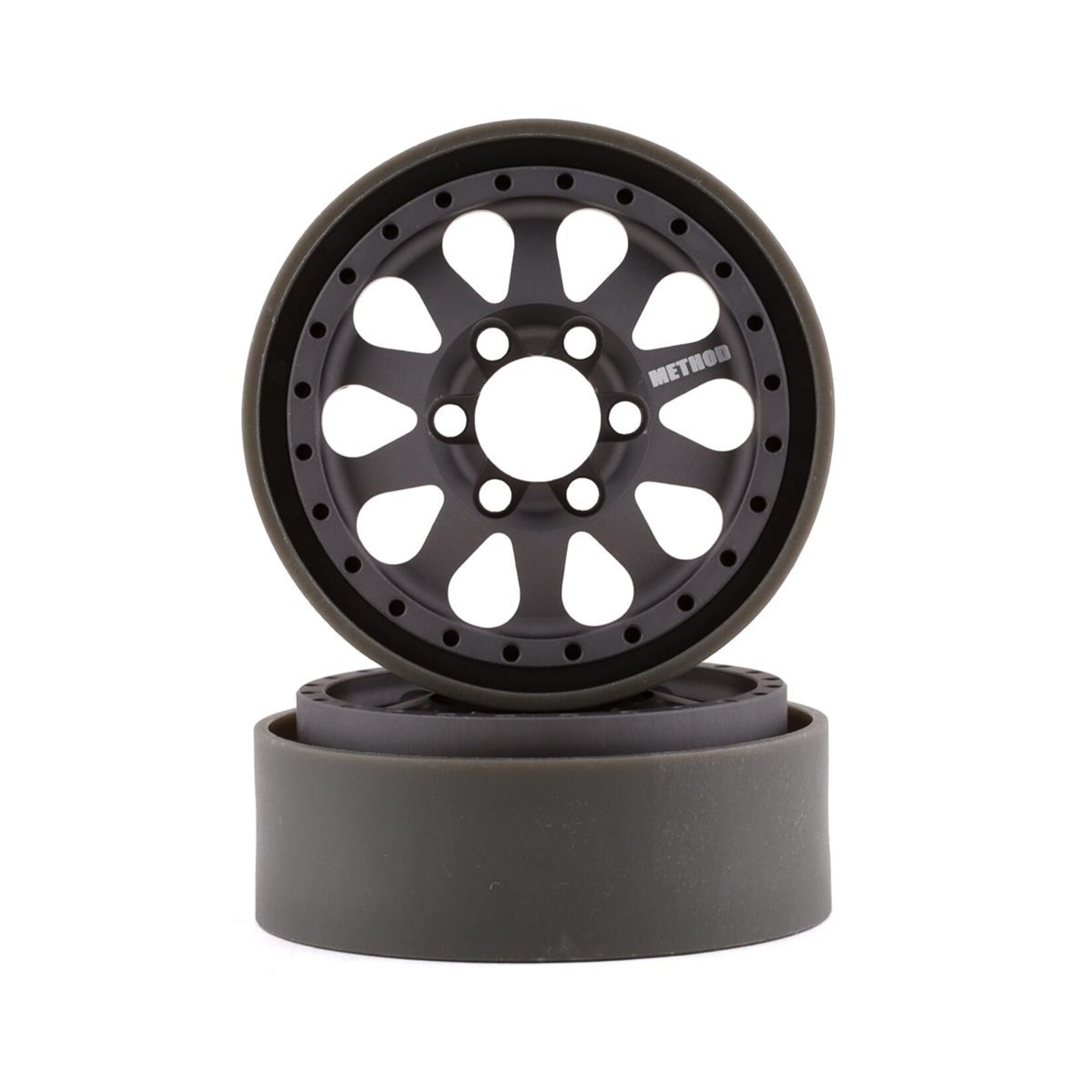 Vanquish Products #VPS07758 Vanquish Products Method 101 V2 1.9" Beadlock Crawler Wheels (Grey/Black) (2)