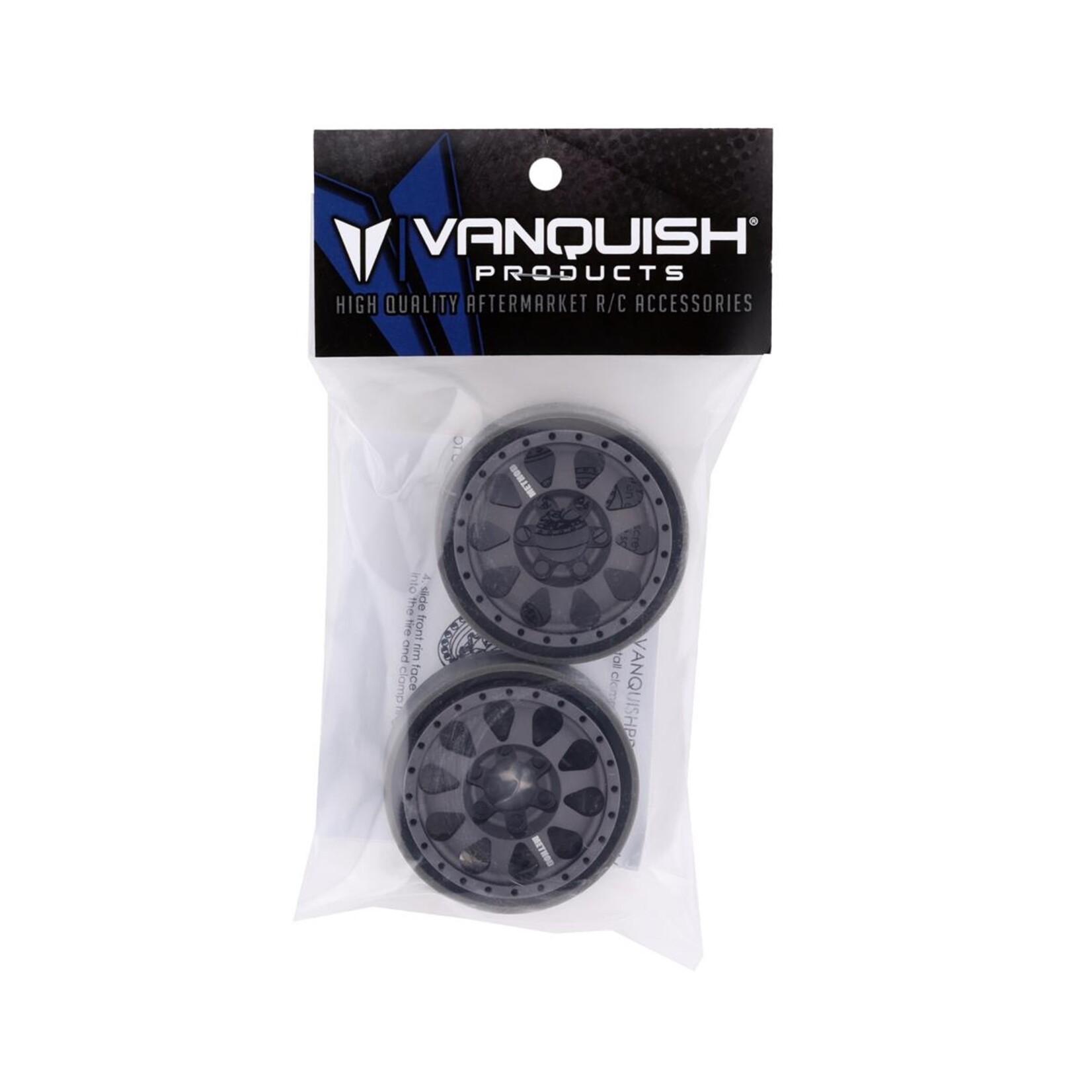 Vanquish Products #VPS07758 Vanquish Products Method 101 V2 1.9" Beadlock Crawler Wheels (Grey/Black) (2)