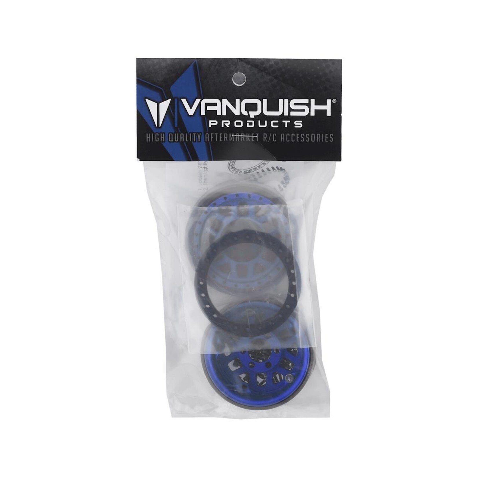 Vanquish Products #VPS07743 Vanquish Products KMC 1.9" XD229 Machete V2 Beadlock Crawler Wheels (Blue) (2)
