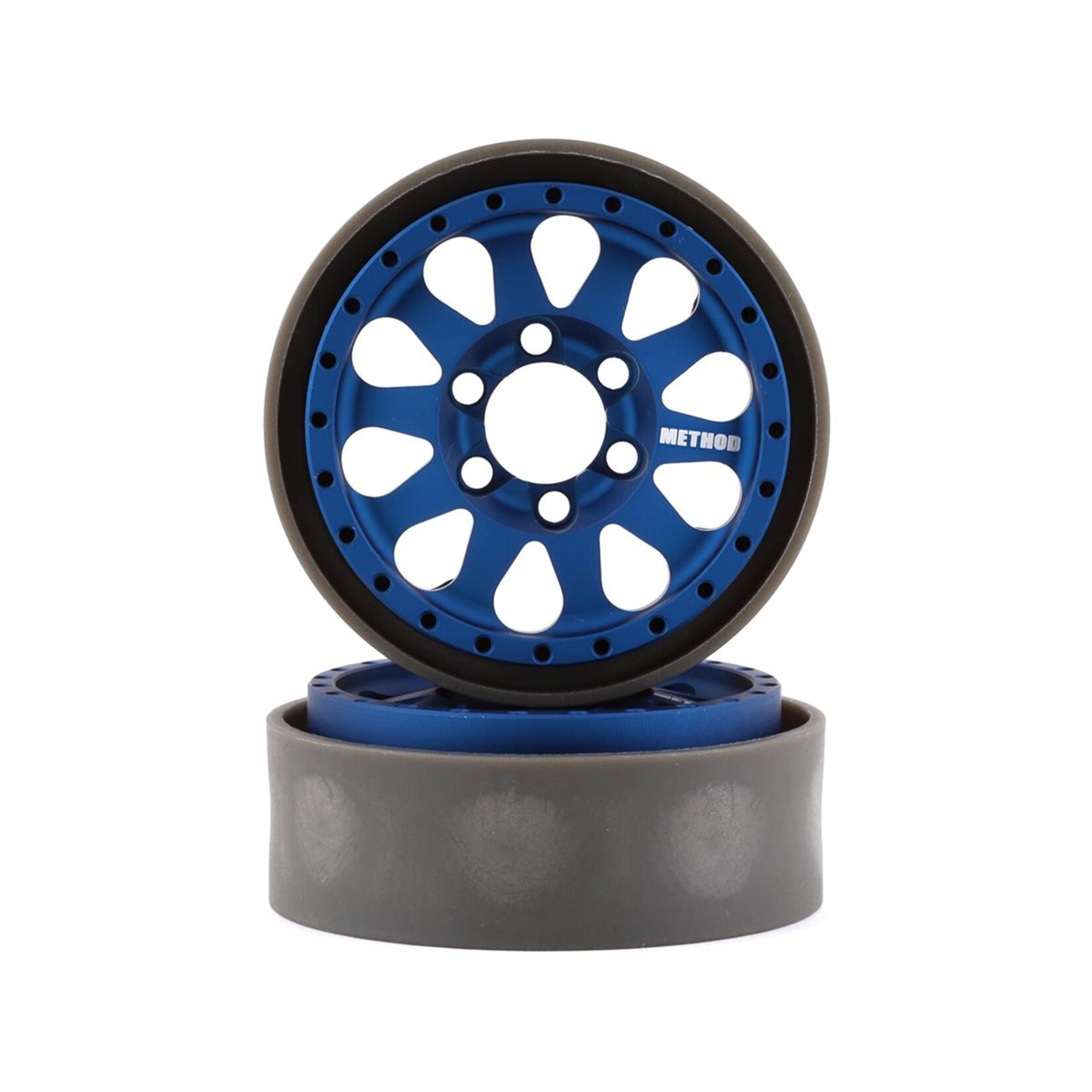 Vanquish Products Vanquish Products Method 101 V2 1.9" Beadlock Crawler Wheels (Blue/Black) (2) #VPS07760